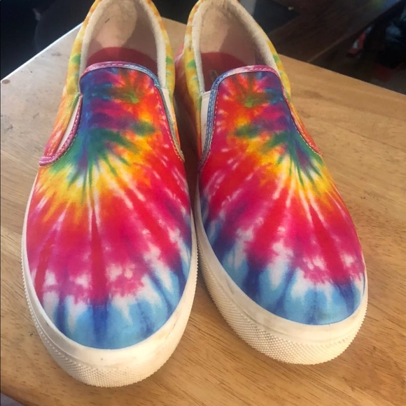 SKECHERS HIPPIE HYPE POPPY TYE DIE SLIP ONS, LADIES SZ9 - Picture 2 of 7